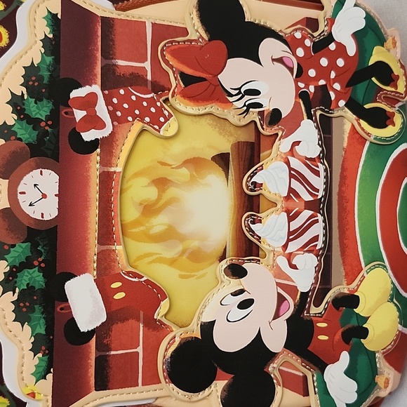Disney Loungefly Mickey & Minnie Hot Cocoa  Mini Backpack with Wrist Keychains main image 13